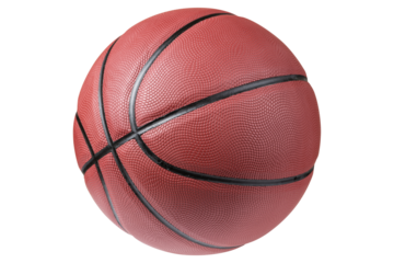 Basketball ball of classic design, with the texture of a pimple, on a white background, isolate