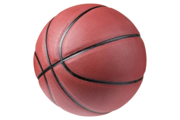 Fotobehang Basketball ball of classic design, with the texture of a pimple, on a white background, isolate © aneduard