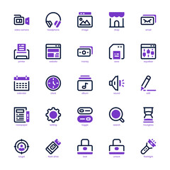 Essential Element icon pack for your website, mobile, presentation, and logo design. Essential Element icon mixed line and solid design. Vector graphics illustration and editable stroke.