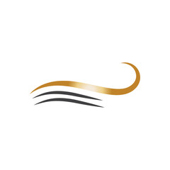 hair wave logo vector illustration design
