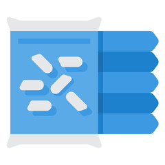 Obraz premium rice flat icon