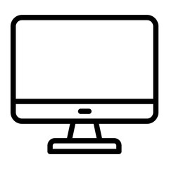 monitor line icon