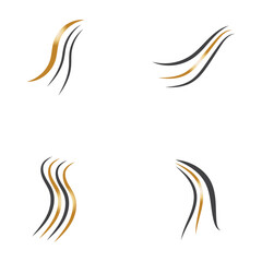 Obraz premium hair wave logo vector illustration design