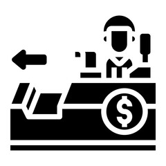 cash register glyph icon