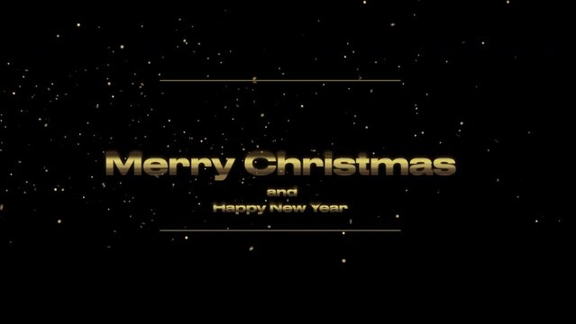 Merry Christmas Lettering.Christmas Text Animated. Alpha Channel. 