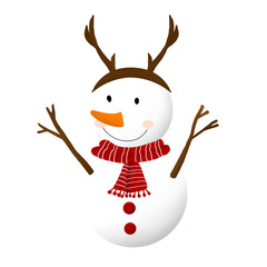snowman Illustration cutout png for christmas