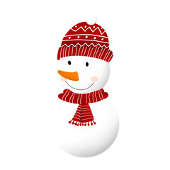 snowman Illustration cutout png for christmas
