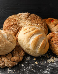 Fresh Homemade different types of fresh bread