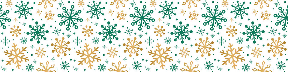 Christmas snowflakes on transparent background. Seamless pattern. PNG illustration