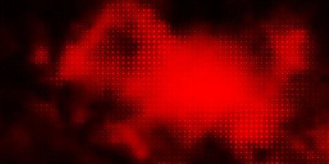 Dark Red vector background with circles.