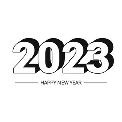 HAPPY NEW YEAR 2023, simple and modern