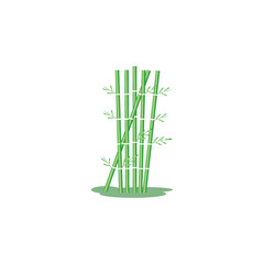 bamboo tree logo icon design color vector illustration