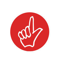 上を指差す手のアイコンイラスト