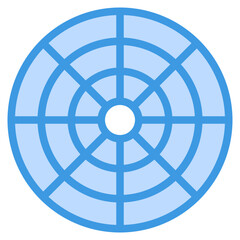 color blue outline icon