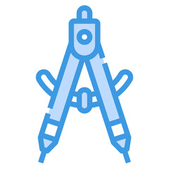 compass blue outline icon