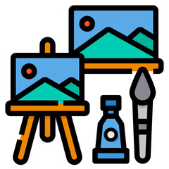 canvas filled outline icon