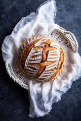 Fresh homemade sourdough bread - 538587585