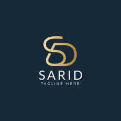 Initial SD Logo Design. Letter DS Logo Identity for Branding, Business, Appare, Fasion, Jewellery and Luxury Brand