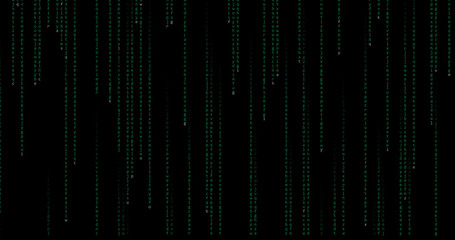 computer code rain background
