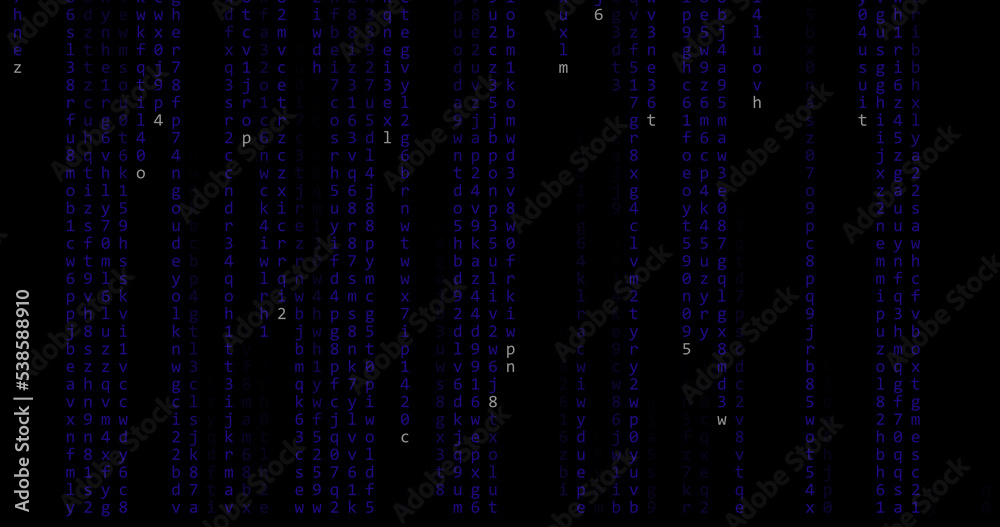 Wall mural computer code rain background