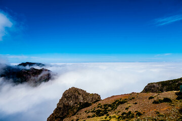 At the top of Pico Arieiro, the third highest in Madeira at 1813 meters high