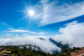 At the top of Pico Arieiro, the third highest in Madeira at 1813 meters high