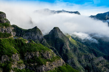 The mountainous center of the island of Madeira