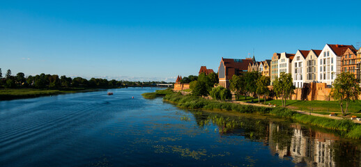 Fototapeta na wymiar panorama of the city of malbork poland europe