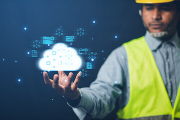 cloud technology concept Global network of metaverse systems exchange of information global business Megatrends on the Internet for Telecommunication