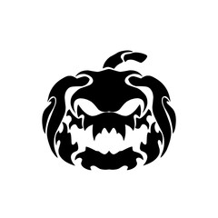 Vector tribal art tattoo jack o lantern
