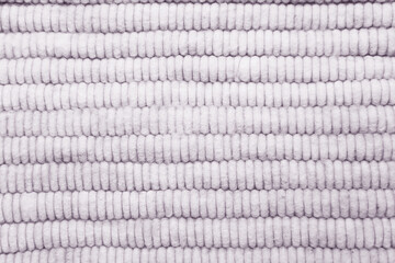 Snow white wool yarn cloth background. Surface of fabric texture in white winter color. 