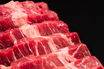 生ラム肉のクローズアップイメージ  北海道のジンギスカン