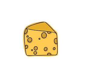 Piece of hard cheese