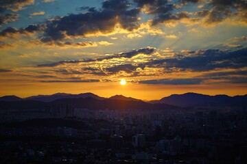 인왕산 일출 sun rising