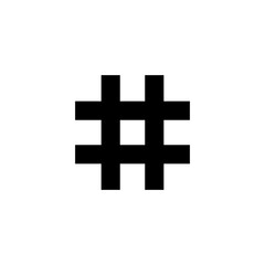 Hashtag icon vector illustration. hashtag sign and symbol
