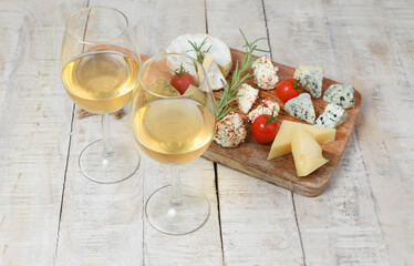 Wine and cheese concept