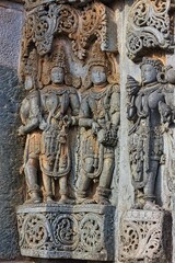 Rock sculptures of belur and halebid, Karnataka,  Hoysala