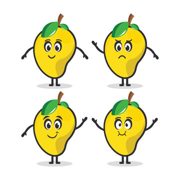 set of fruit character for education 
simple and elegant design