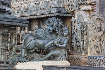 Entrance of Sri Chennakeshava Swamy Temple, Belur, Karnataka, India, Hoysala