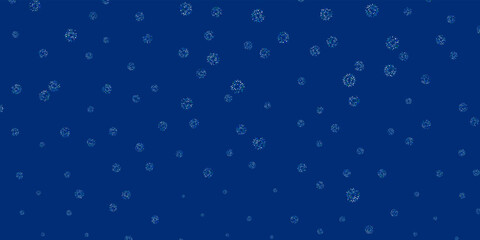 Light blue, green vector doodle template with flowers.