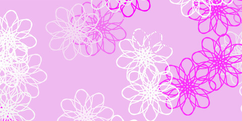 Light Purple vector natural layout with flowers.