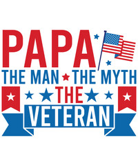 Papa the man the myth veterans day t shirt design svg