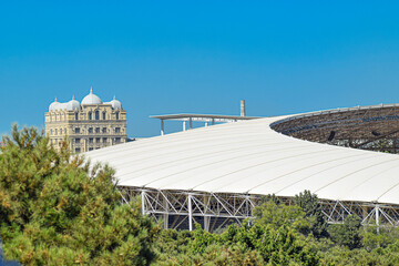 Baku view of the roof of a building