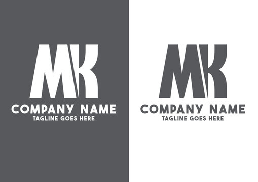 Letter MK logo design vector template, MK logo