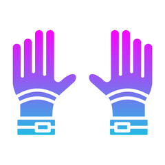 Gloves Glyph Gradient Icon