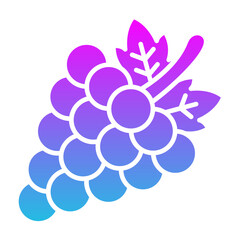 Grapes Glyph Gradient Icon