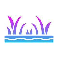 Grass Glyph Gradient Icon