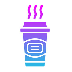 Hot Drink Glyph Gradient Icon