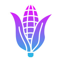Corn Glyph Gradient Icon