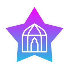 Star Glyph Gradient Icon